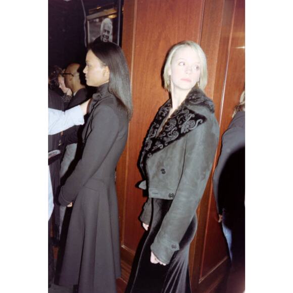 Ralph Lauren Collection Black Shearling Jacket Embroidered Velvet Formal Runway - Picture 6 of 16